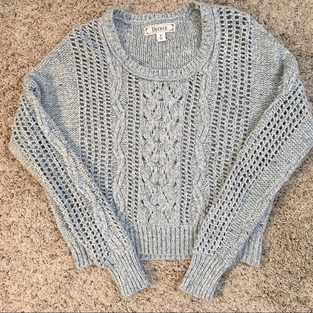 Decree Open Weave Cable Knit Sweater